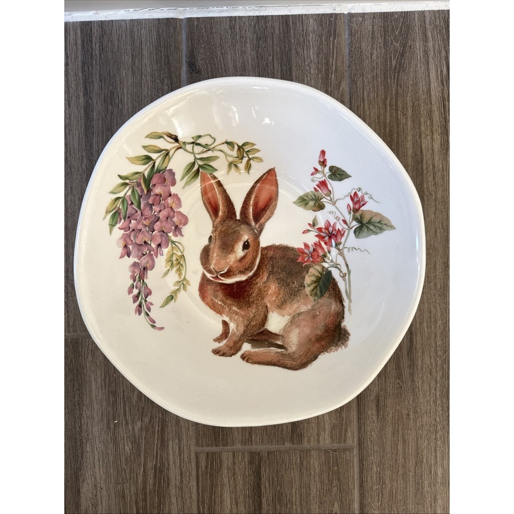 Easter‎ bunny Large 10" Ceramic Serving bowl handmade in Italy by Effetti d Arte